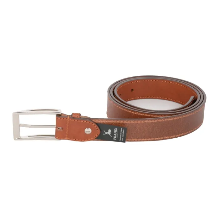 Frandi Ceinture en cuir cognac sans boucle – Élégance minimaliste pour homme | >Homme Ceinture En Cuir