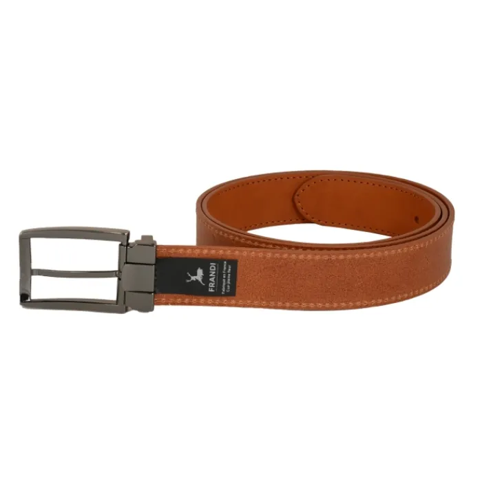 Frandi Ceinture Gold avec passant métal>Homme Ceinture En Cuir