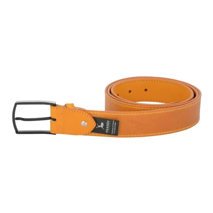 Frandi Ceinture jaune femme - Fabrication France>Femme Ceinture Cuir Femme