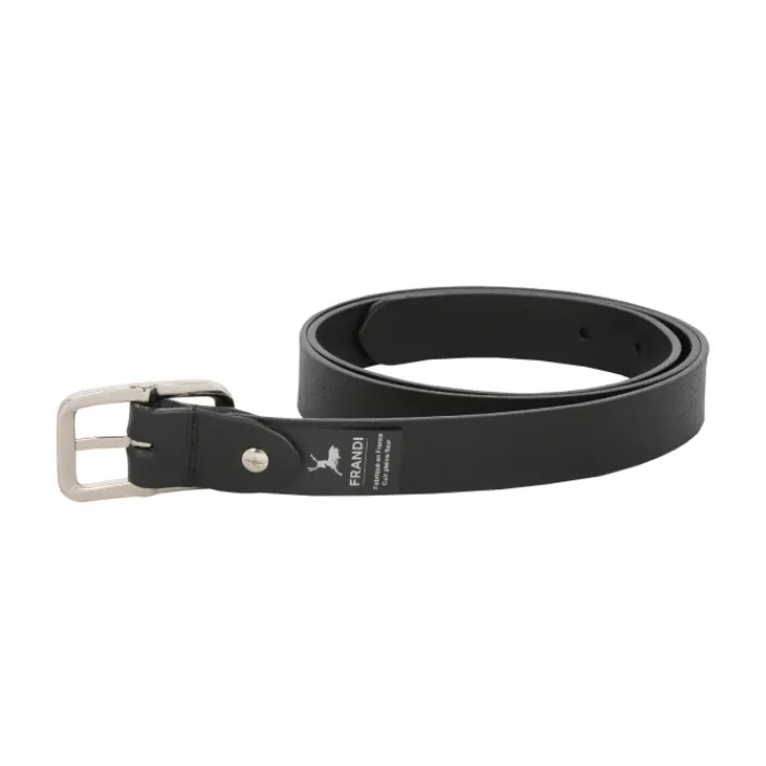 Frandi Ceinture noire cuir - Fabrication France>Femme Ceinture Cuir Femme
