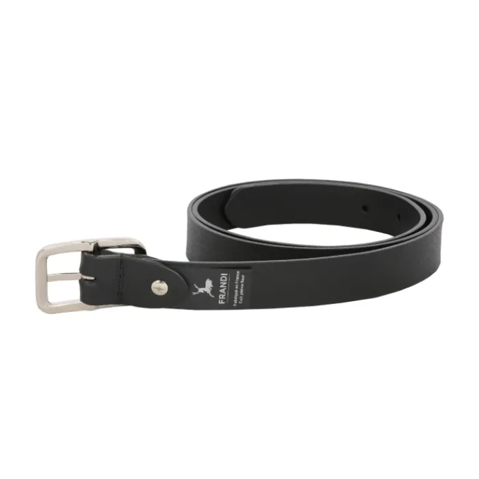 Frandi Ceinture noire cuir - Fabrication France>Femme Ceinture Cuir Femme