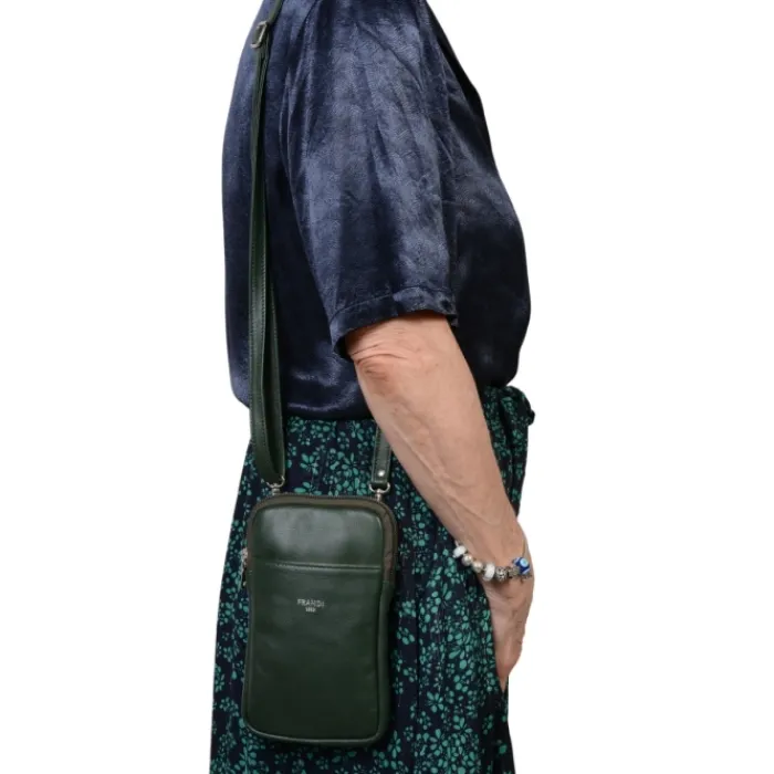 Frandi Etui téléphone en cuir lisse>Femme Sac Cuir
