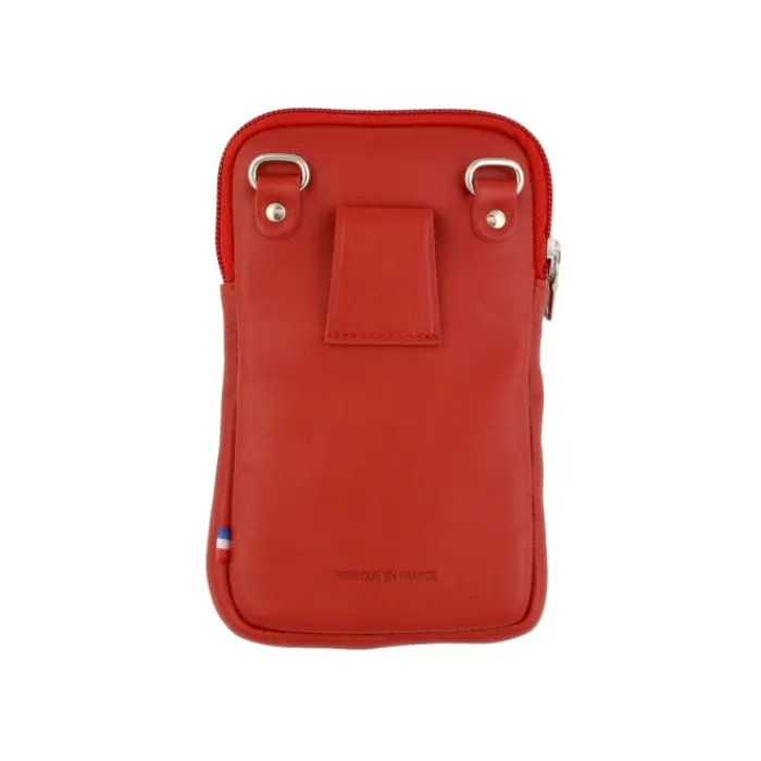 Frandi Etui téléphone en cuir lisse>Femme Sac Cuir