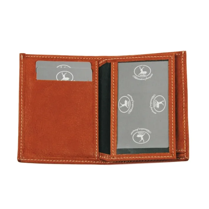 Frandi Mini portefeuille cuir gris ->Homme Portefeuille Cuir