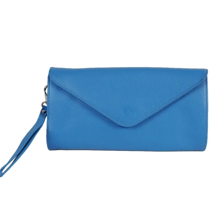 Frandi Pochette cuir bleu ->Femme Pochette Cuir
