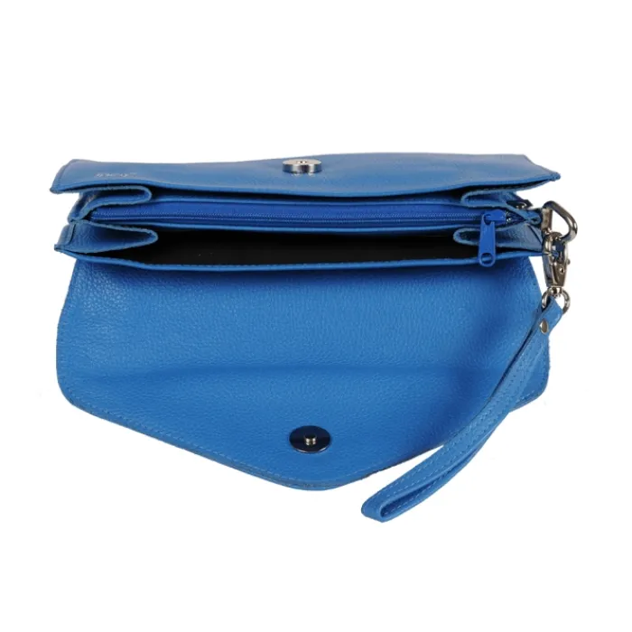 Frandi Pochette cuir bleu ->Femme Pochette Cuir
