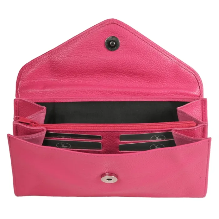 Frandi Pochette cuir rose ->Femme Pochette Cuir