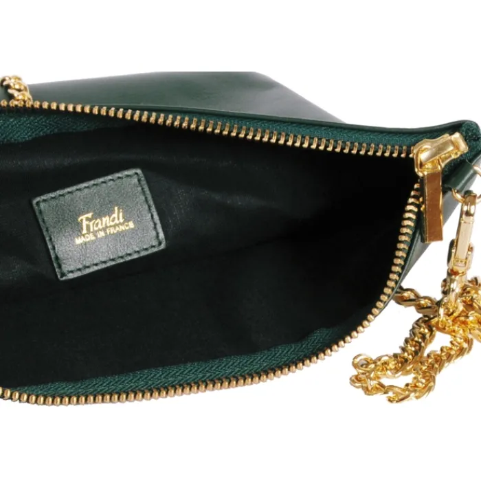 Frandi Pochette femme cuir avec chaîne ->Femme Pochette Cuir