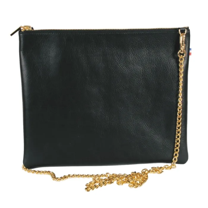 Frandi Pochette femme cuir avec chaîne ->Femme Pochette Cuir