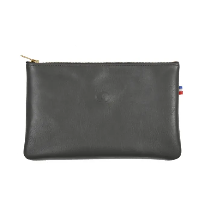Frandi Pochette femme cuir gris ->Femme Pochette Cuir