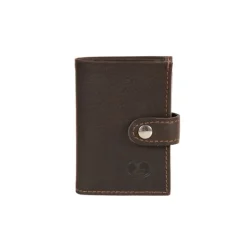Frandi Porte carte cuir noir ou marron foncé -><noscript><img width=