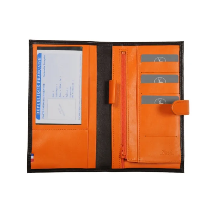 Frandi Porte chéquier cuir bicolore ->Homme Porte-Chequier Cuir | Porte-ChéQuier Cuir