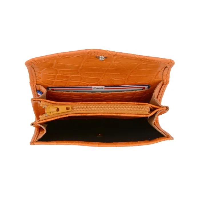 Frandi Porte monnaie crocodile>Femme Porte-Monnaie Cuir