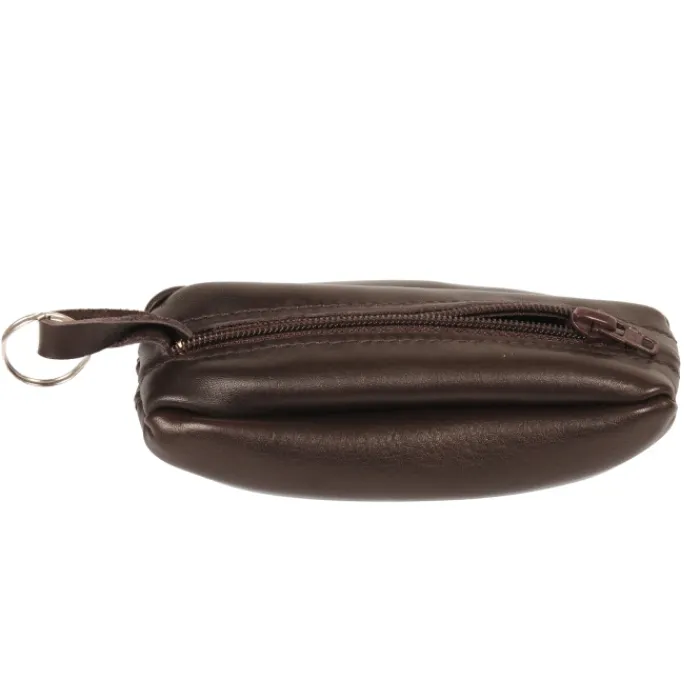 Frandi Porte monnaie en cuir grain de café>Homme Porte-Monnaie Cuir