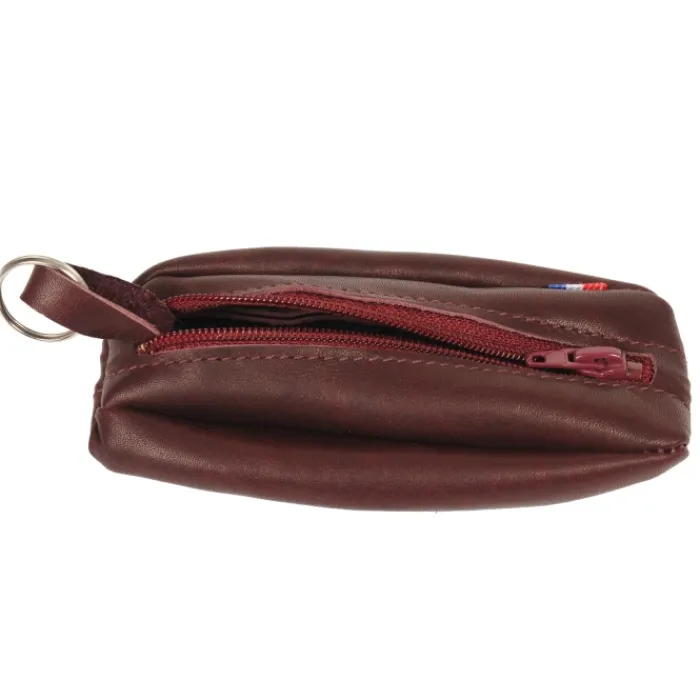 Frandi Porte monnaie en cuir grain de café>Homme Porte-Monnaie Cuir