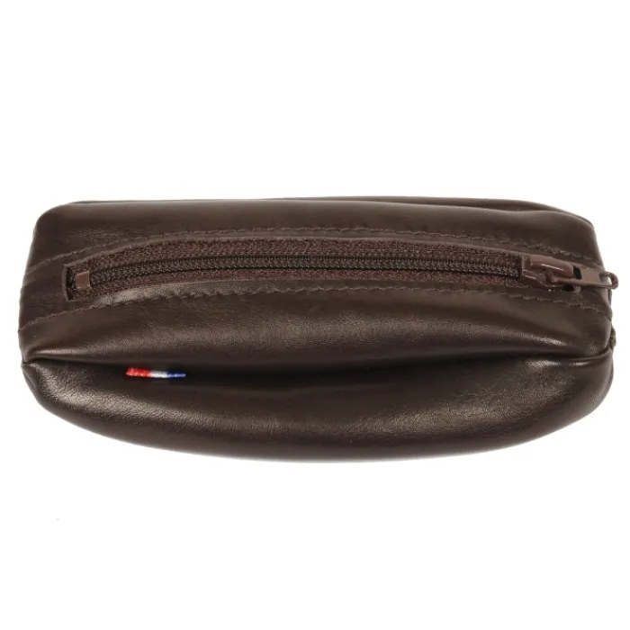 Frandi Porte monnaie en cuir grain de café>Homme Porte-Monnaie Cuir