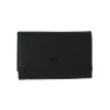 Frandi Porte monnaie femme fermoir en cuir noir - 657>Femme Porte-Monnaie Cuir