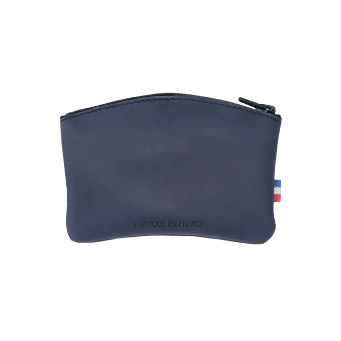 Frandi Porte monnaie fermeture zippée cuir noir 5204>Homme Porte-Monnaie Cuir