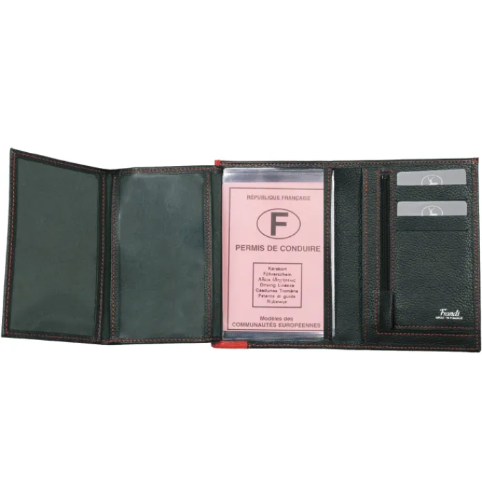 Frandi Portefeuille 3 volets>Homme Portefeuille Cuir