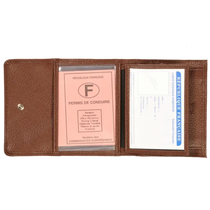 Frandi Portefeuille avec fermeture extérieure ->Femme Portefeuille Cuir