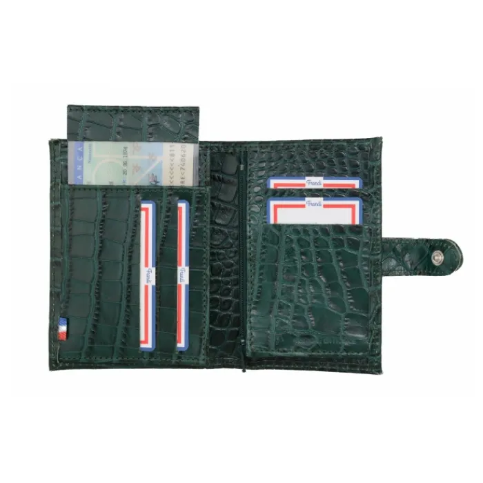 Frandi Portefeuille crocodile>Femme Portefeuille Cuir