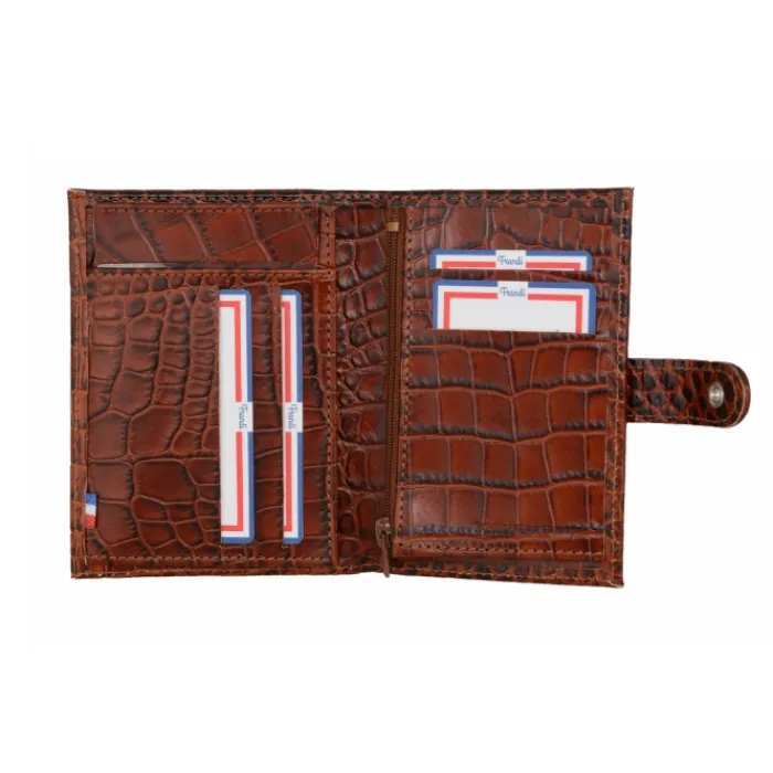 Frandi Portefeuille crocodile>Femme Portefeuille Cuir