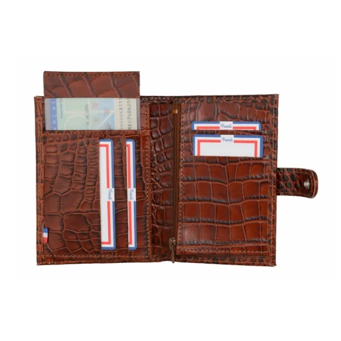 Frandi Portefeuille crocodile>Femme Portefeuille Cuir