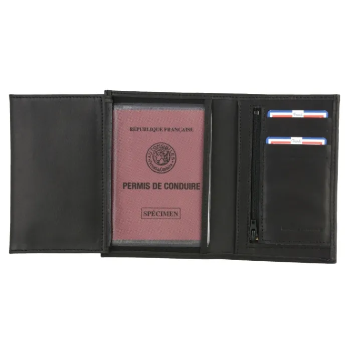 Frandi Portefeuille cuir 4 volets ->Homme Portefeuille Cuir