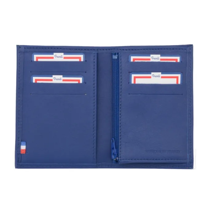Frandi Portefeuille cuir bleu, marron ou noir ->Femme Portefeuille Cuir