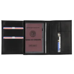 Frandi Portefeuille cuir ou Portefeuille marron foncé -><noscript><img width=