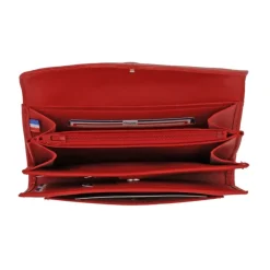 Frandi Portefeuille en cuir - Portefeuille femme rouge, bordeaux ou orange - .fr><noscript><img width=