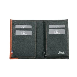 Frandi Portefeuille en cuir - Portefeuille gris, marron ou bleu - .fr><noscript><img width=