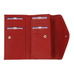 Frandi Portefeuille en cuir - Portefeuille femme rouge, bordeaux ou orange - .fr><noscript><img width=