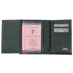 Frandi Portefeuille en cuir - Portefeuille gris, marron ou bleu - .fr><noscript><img width=