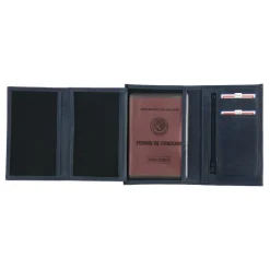 Frandi Portefeuille en cuir 3 volets pour homme -><noscript><img width=