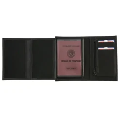 Frandi Portefeuille en cuir 3 volets pour homme -><noscript><img width=