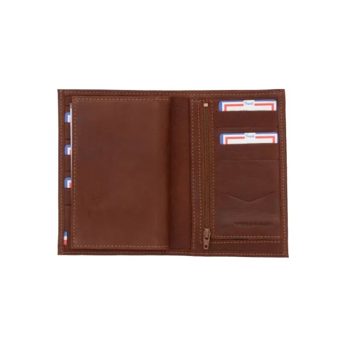 Frandi Portefeuille homme cuir amovible gold ->Homme Portefeuille Cuir