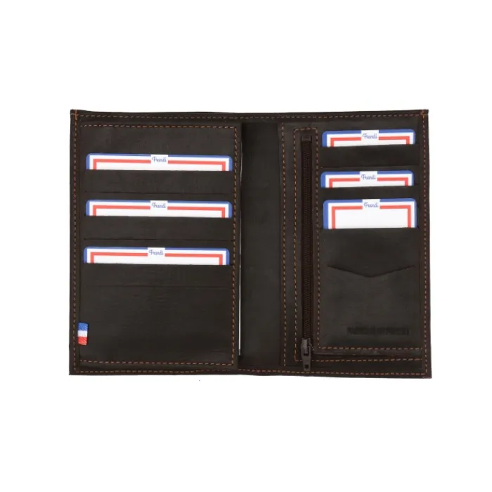 Frandi Portefeuille homme cuir fermeture billet ->Homme Portefeuille Cuir
