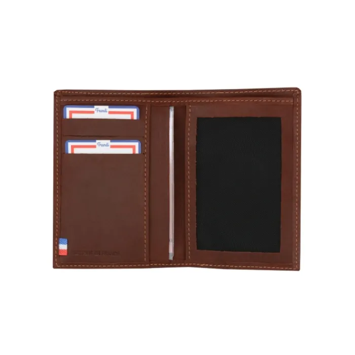 Frandi Portefeuille homme cuir marron foncé ->Homme Porte-Carte Cuir | Portefeuille Cuir