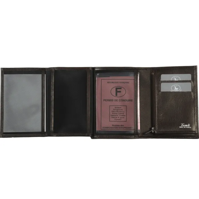 Frandi Portefeuille luxe - Fabrication Française ->Homme Portefeuille Cuir