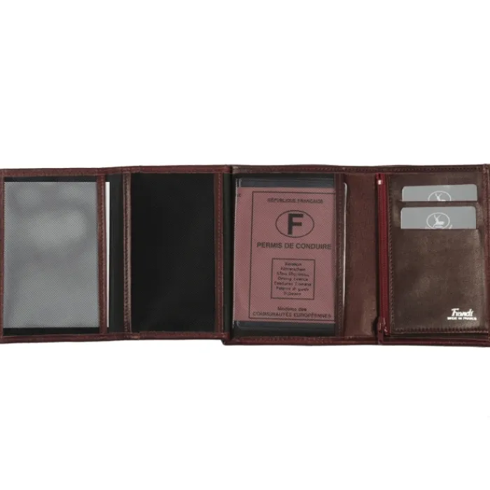 Frandi Portefeuille luxe - Fabrication Française ->Homme Portefeuille Cuir