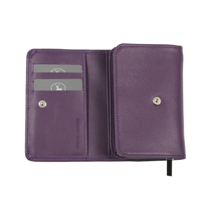 Frandi Portefeuille zippé en cuir ->Femme Portefeuille Cuir
