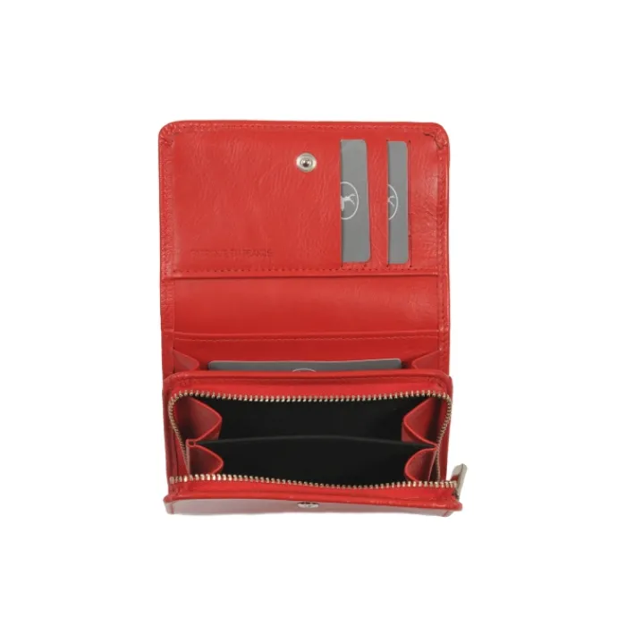 Frandi Portefeuille zippé en cuir ->Femme Portefeuille Cuir