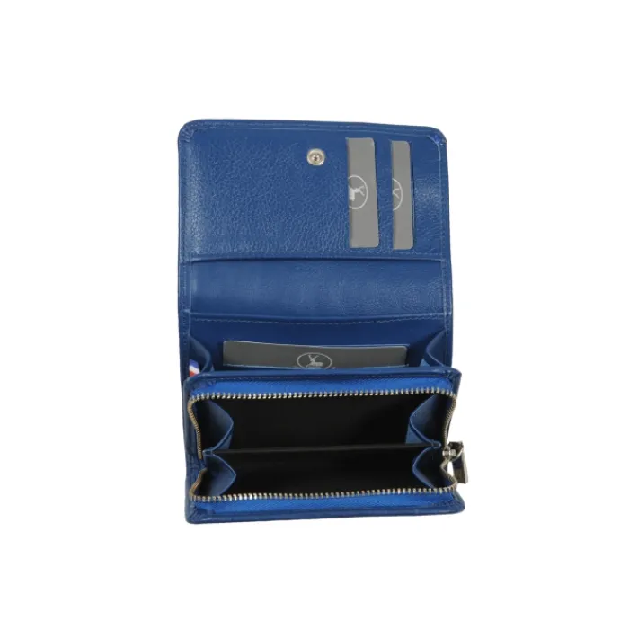 Frandi Portefeuille zippé en cuir ->Femme Portefeuille Cuir