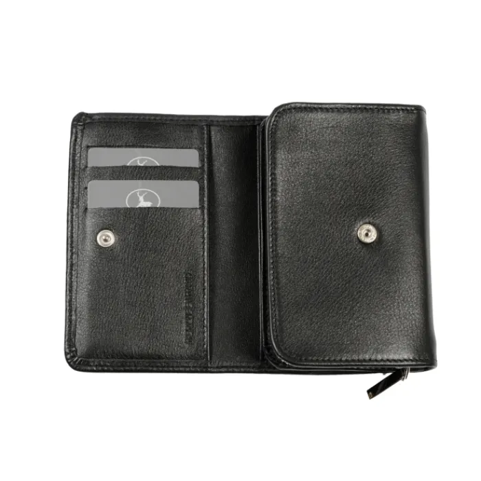 Frandi Portefeuille zippé en cuir ->Femme Portefeuille Cuir