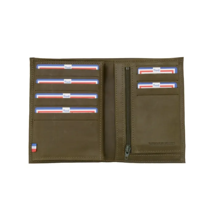 Frandi Portefeuille-cuir homme compact ->Homme Portefeuille Cuir