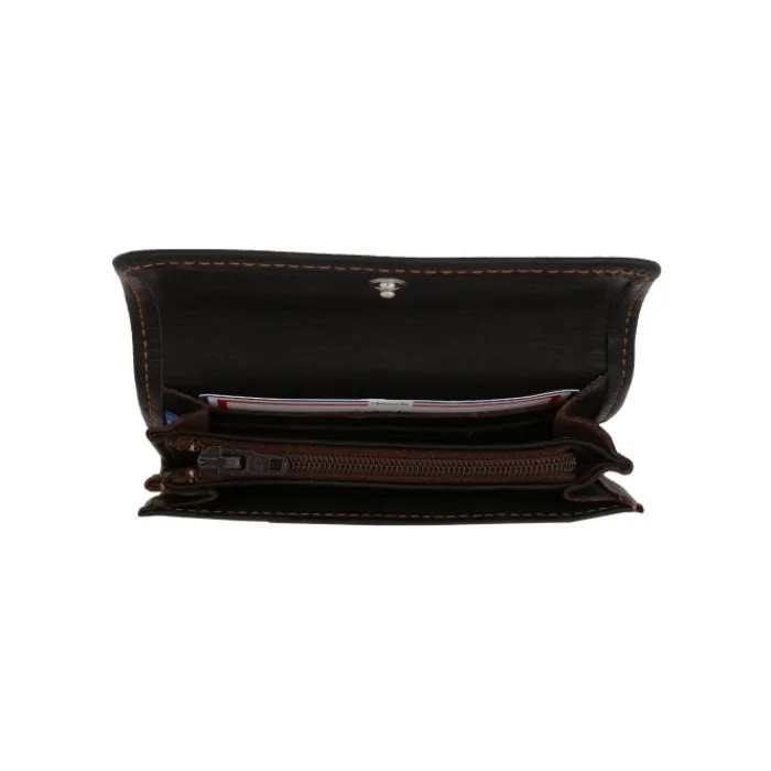Frandi Porte-monnaie cuir marron homme ->Homme Porte-Monnaie Cuir