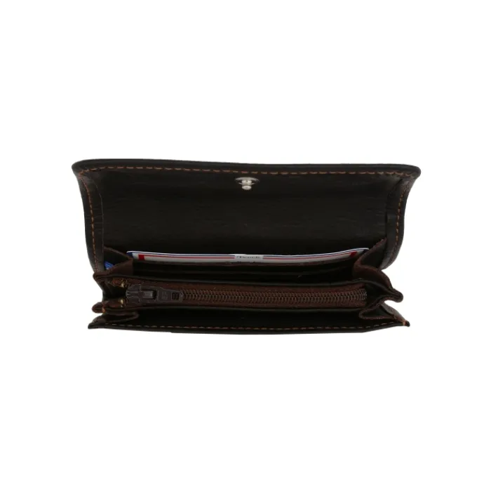 Frandi Porte-monnaie cuir marron homme ->Homme Porte-Monnaie Cuir