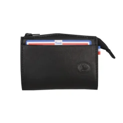 Frandi Porte-monnaie homme cuir marron foncé -><noscript><img width=