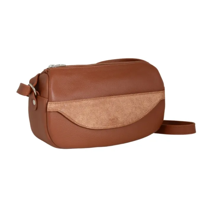 Frandi Sac Caroline Camel Paillettes>Femme Sac Cuir